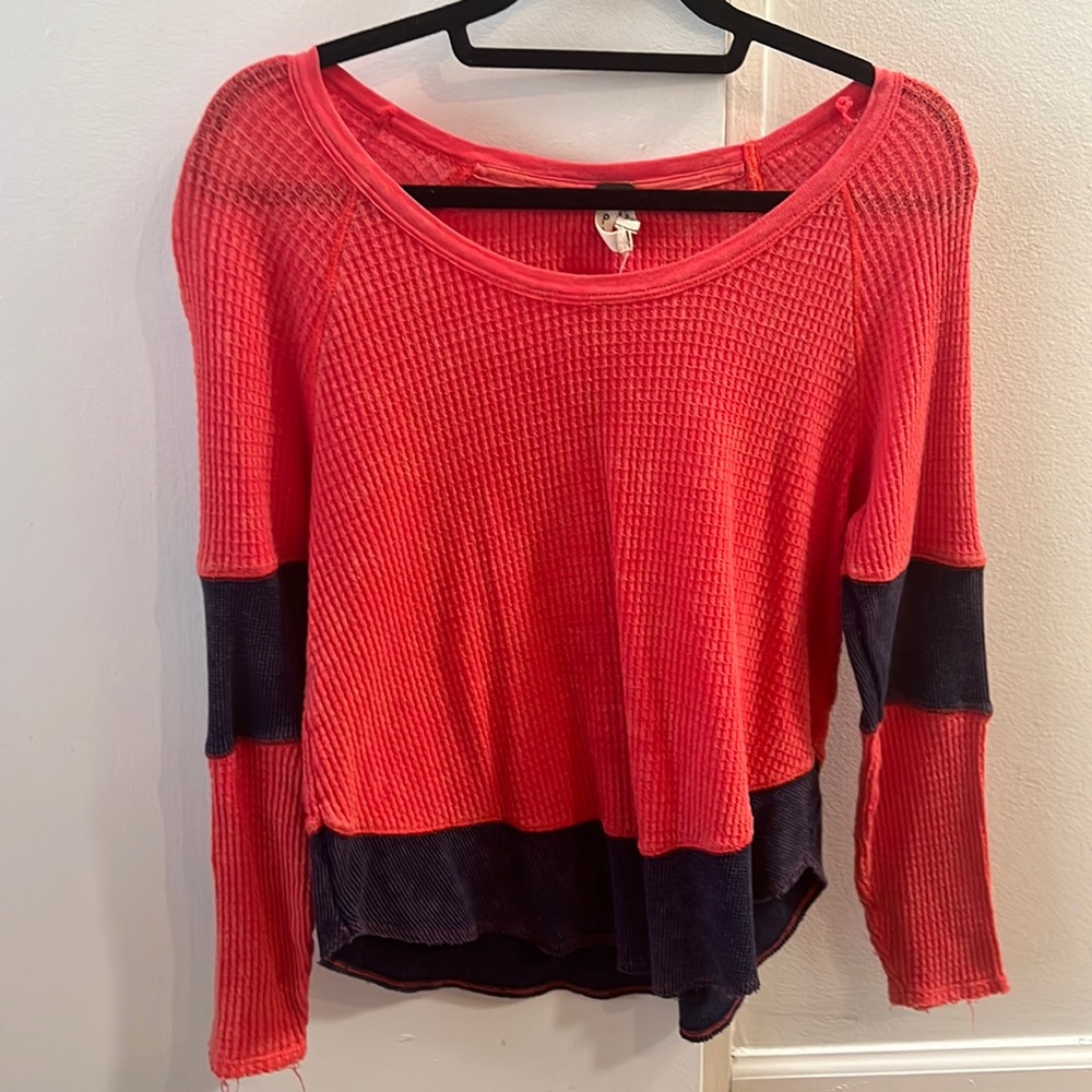 Waffle shirt from Free People size S